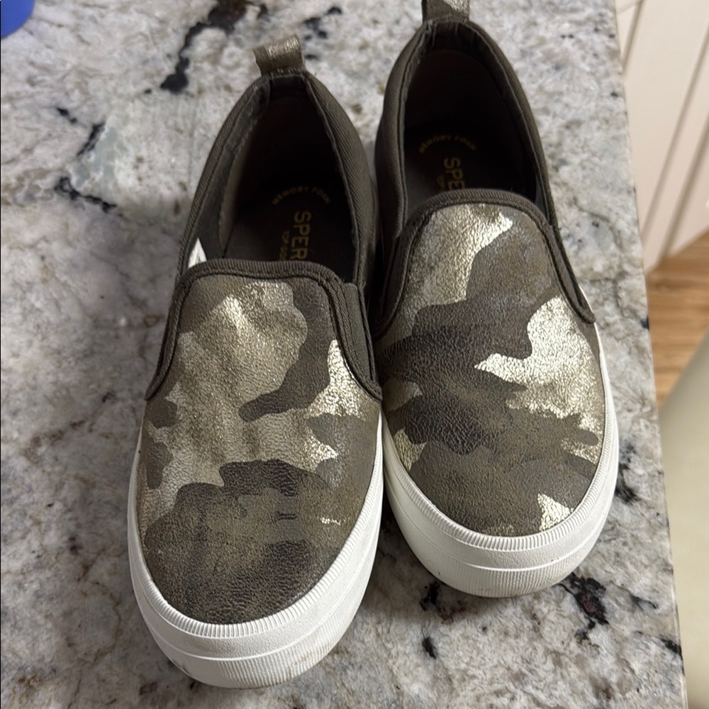 Sperry Camouflage Slip-On Sneakers